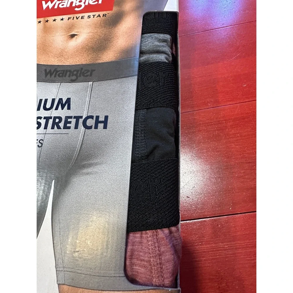 Wrangler Five Star Mens 6 Pack Premium Soft Stretch Boxer Briefs Small 28-30 NEW